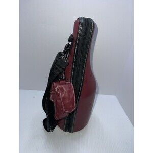 Caddy O Wine Bottle Carrier Tote Cooler Red Burgundy Strap Zipper Pre Owned